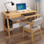 撼林 北欧电脑桌台式家用卧室学生实木书桌带抽屉键盘托桌子写字台简约(胡桃色 1.2m单桌（单抽带键盘托）)第4张高清大图