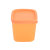 糖果色食物保鲜盒塑料收纳盒杂粮冰箱冷藏冰淇淋盒保鲜辅食分装盒(大号橙色5个装)第4张高清大图