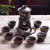 半全自动茶具套装陶瓷创意石磨复古懒人紫砂泡茶器礼品茶具茶壶杯.Sy(窑变绿步步高升)第3张高清大图