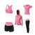 春夏季瑜伽服套装跑步速干衣长袖专业运动健身服套装瑜伽服5件套TP1275(紫红色5件套 M)第5张高清大图