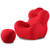 威莱雅休闲懒人沙发佛椅网红椅设计师款网红单人沙发现代休闲 明星同款沙发椅(红色小款-单个)第5张高清大图