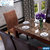 莫忘爱家新款天然大理石橡木餐桌简约现代小户型客厅长方形餐桌(咖啡网)第4张高清大图