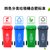 俊采云JunCaiYun120L挂车垃圾分类桶 环卫塑料垃圾桶JCY-17分类垃圾桶果皮桶果皮箱(军绿色 JCY-17)第2张高清大图