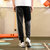 adidas阿迪达斯运动裤男士长裤 阿迪休闲时尚长裤宽松运动透气薄款收腿裤 TR30P3-BW(黑色 L)第3张高清大图