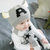 秋冬婴儿毛线帽0儿童3宝宝帽子6围巾两件套装12个月小孩加绒1-2岁(咖啡)第2张高清大图