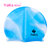 雅凯诗 硅胶泳帽 柔软舒适防水耐用时尚大标游泳帽装备(深蓝色 成人)第5张高清大图