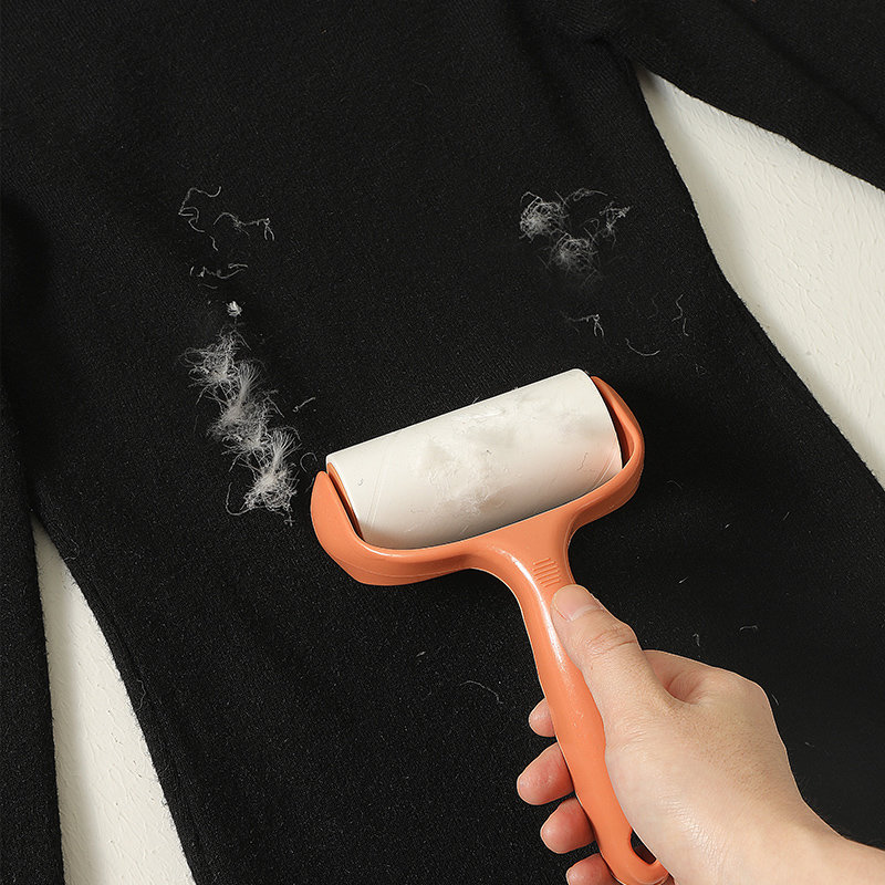 滚筒粘毛器可撕式粘毛器衣物粘尘黏灰除毛毡滚刷衣服吸毛替换纸绿色1