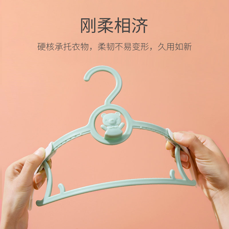 儿童衣架婴儿宝宝家用多功能无痕肩角衣挂衣撑防滑晾衣服架衣架子卡通