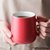 简约马克杯带盖勺大容量家用杯子陶瓷水杯咖啡杯男女生办公室茶杯(墨绿+咖啡勺)第3张高清大图