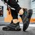VRKK新款时尚飞织透气运动鞋高弹网面舒适慢跑鞋百搭休闲鞋男鞋子(黑色 39)第7张高清大图