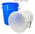 加厚塑料圆形收纳桶100L水桶垃圾桶白色JMQ-838第4张高清大图