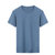 赛丹狐纯棉圆领短袖T恤男女同款2021夏季新款纯色全棉透气弹力休闲上衣多色可选(蓝色 M)第2张高清大图