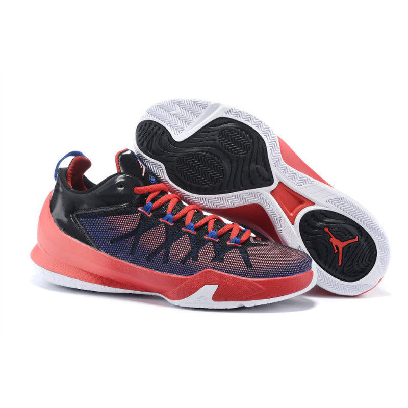 耐克nike jordan cp3.viii 男士运动篮球鞋725212(黑红 42)