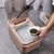 茶桶茶渣桶矮款家用功夫废茶桶桌下接茶水桶废水桶大容量茶具配件(棕色翻盖10L 赠送排水管（管长1米）)第5张高清大图