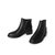 森达2021冬季新款商场同款简约时尚粗跟舒适休闲女短皮靴4AJ01DD1(黑色 34)第3张高清大图