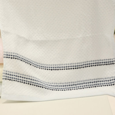 洁丽雅（GRACE）M021竹纤维面巾单条装（三色随机发货）（蓝/米/粉三色随机发货）（72*33cm）