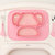开优米 宝宝一体式硅胶餐盘 婴儿吸盘辅食碗儿童分格盘卡通餐具(粉色)第4张高清大图