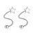 925银螺旋设计感星星爱心银珠耳环(银色 星星)第2张高清大图