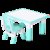 圆儿乐儿童桌椅套装塑料宝宝书桌幼儿园学习桌子椅子游戏桌画画桌(新薄荷绿-旋转--白面 默认版本)第2张高清大图