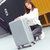 行李箱拉杆箱男女旅行箱24英寸学生韩版26英寸万向轮密码登机箱皮箱子(银色 26英寸)第2张高清大图