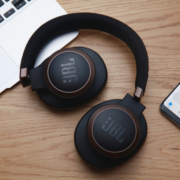 JBL LIVE 650BTNC 主动降噪耳机 智能语音AI无线蓝牙耳机/耳麦 头戴式 有线手机通话游戏耳机(黑色)