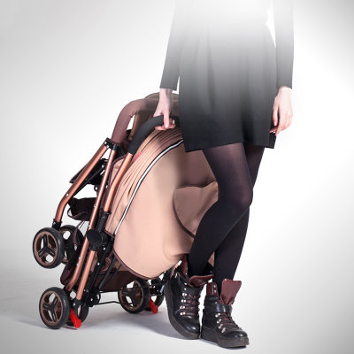 Wisesonle便携婴儿推车 可坐可躺 双向推行 折叠儿童伞车宝宝好孩子手推婴儿童车(铝合金法国酒红)
