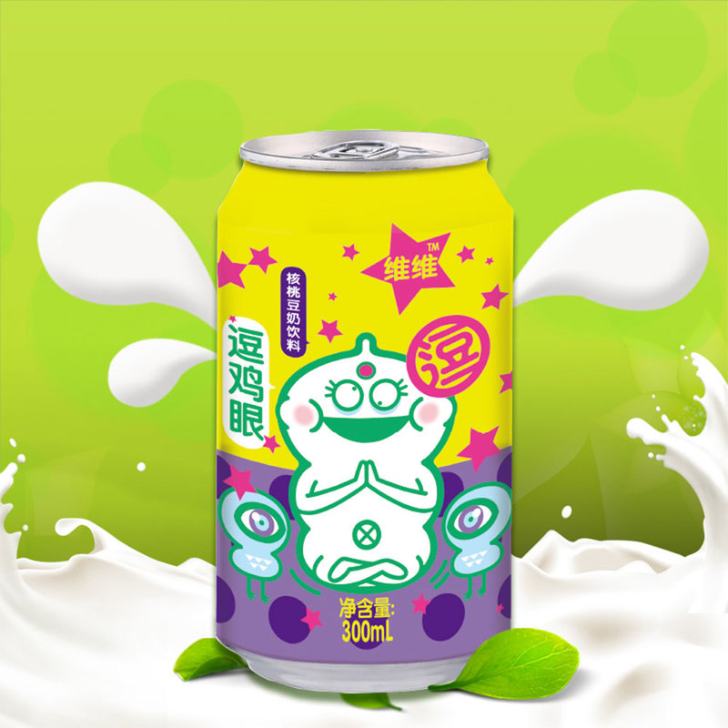 国美自营维维皇冠易拉罐核桃豆奶饮料300ml15