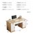 俊采云JCY-h27电脑台式桌简易办公桌家用多功能简约卧室学生学习桌写字台（单位：张）(橡胶木色+白)第4张高清大图