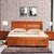 卧室家具 实木床 单人床 双人大床 橡木床 卧室家具 实木床 简约1.8米大床(柚木色高箱款 1.2米*2.0米)第5张高清大图