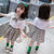 儿童百褶裙套装女童日系套装洋气儿童制服学院风格裙中小童两件套(灰色 90cm)第4张高清大图