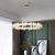 后现代创意简约客厅设计师艺术几何菱形圆环吊灯(400*H130MM 圆形)第2张高清大图