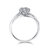 罗曼蒂珠宝克拉效果群镶钻戒女款显钻求婚钻石戒指女18k金结婚戒指需定制(18K白色黄金 戒指)第3张高清大图