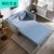 林氏木业折叠多功能沙发床两用单人双人伸缩小户型客厅家具LS182(【水洗蓝】LS182SF1沙发床（1.5M） 1.5米-1.8米)第3张高清大图