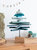 阿楹 北欧木质树形书架摆件 创意家居书柜儿童房间办公室桌面装饰(蓝-冬之树)第5张高清大图