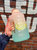 水瓶大容量水杯女生渐变运动男生健身吨桶吨塑料户外便携随手杯子(双饮款！2200ml绿+背带+提手)第4张高清大图