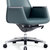 艾诺狄斯 现代办公家具皮质老板办公椅旋转升降人体工学靠背电脑椅(西皮椅)第2张高清大图