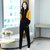 时尚休闲运动套装女2021年秋季韩版宽松洋气拼接卫衣两件套潮(2139*黄色)第5张高清大图