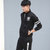 男士运动套装秋季长袖立领运动服跑步服休闲卫衣(浅灰色 XL)第3张高清大图