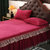 纯色欧式珊瑚绒加厚保暖床裙床罩单件1.5m1.8m2.0m防滑床单床笠套(酒红)第9张高清大图
