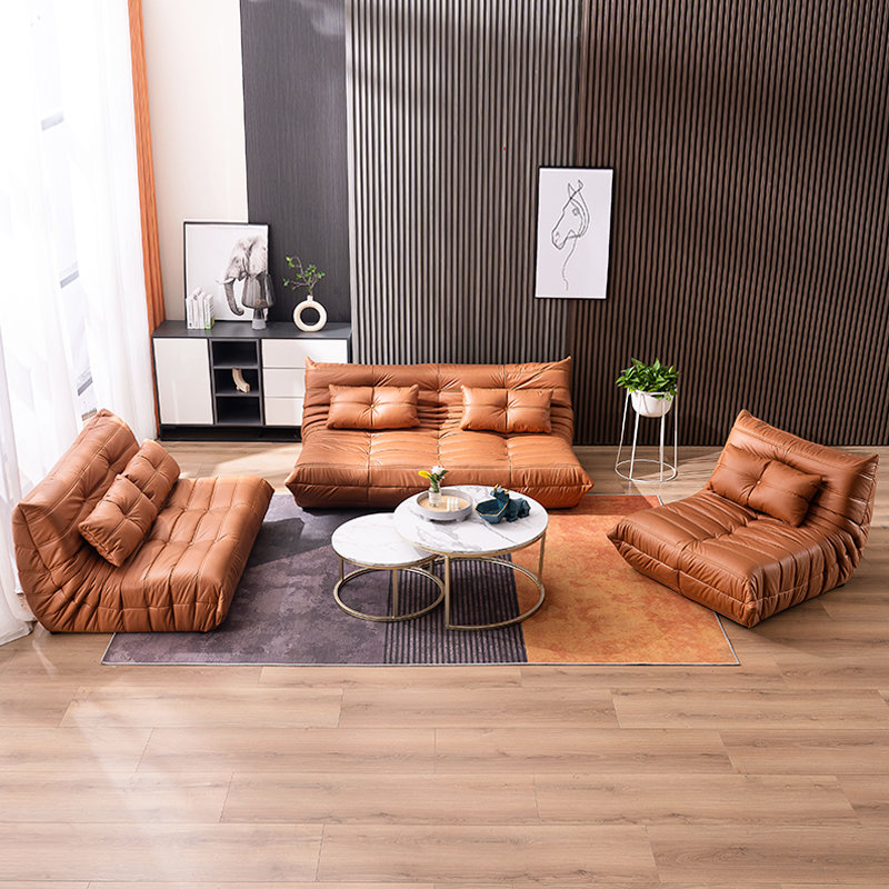 skymi毛毛虫懒人沙发轻奢北欧客厅阳台卧室小户型榻榻米躺椅科技布