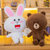 布朗熊可妮兔公仔 抱枕卡通兔子毛绒玩具特大抱熊布娃娃 抓机娃娃(棕色 高50cm)第4张高清大图