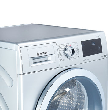 博世(Bosch)WTU87RH80W 9kg 干衣机 热泵干衣  自清洁冷凝器  LED显示屏  家居互联14个程序（银色）