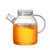 加厚玻璃冷水壶 过滤花茶壶饭店果汁壶饮料壶高硼硅竹盖玻璃凉水壶(1600ML)第5张高清大图