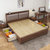 北欧实木床1.5米1.8m金丝胡桃木软靠包床现代简约双人床卧室家具(1.8*2米胡桃色 床)第4张高清大图
