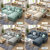 美天乐 布艺沙发组合北欧乳胶沙发现代简约客厅整装中小户型家具沙发套装(深灰色 三人+脚踏（双人+贵妃）海绵款)第4张高清大图