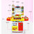 北美儿童厨房玩具套装仿真厨具做饭女童女孩煮饭过家家宝宝3-6岁(黄色 G款798夜灯厨房)第3张高清大图