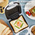 【下单送油刷】多功能三明治机家用早餐机轻食机吐司面包压烤机(蓝色（送食谱）)第4张高清大图