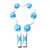 JOINFIT 进口梅花棒 放松棒 健身运动放松器 私教瑜伽健身用品(蓝色 软索式加强版)第3张高清大图