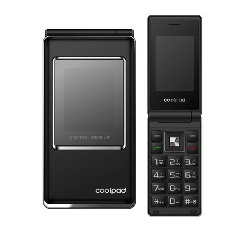 酷派coolpadv66老人机双卡双待移动联通翻盖老年手机儒雅黑官方标配