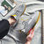 梵斯椰子鞋男鞋透气网面鞋休闲跑步鞋网鞋运动鞋飞织鞋(灰黄 43)第7张高清大图